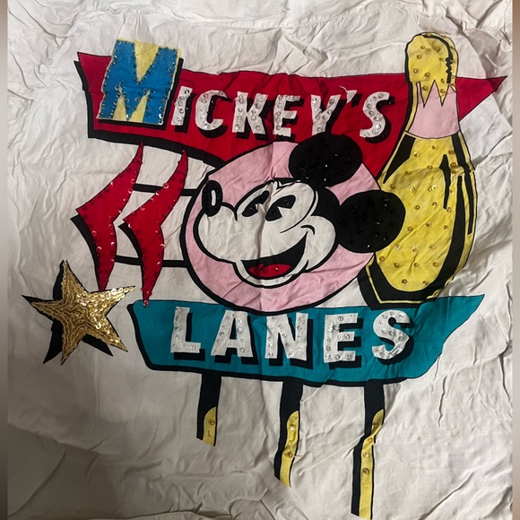 80S DOES 50S MICKEY MOUSE BOWLING SHIRT - Picture 2 of 3